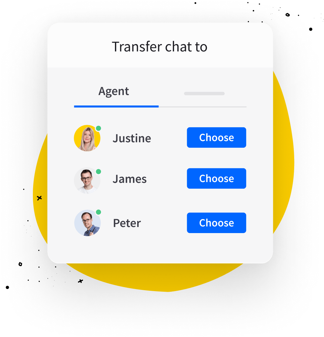 Chat transfer in LiveChat