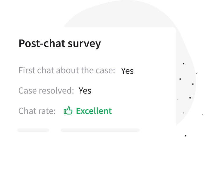 Post-chat survey