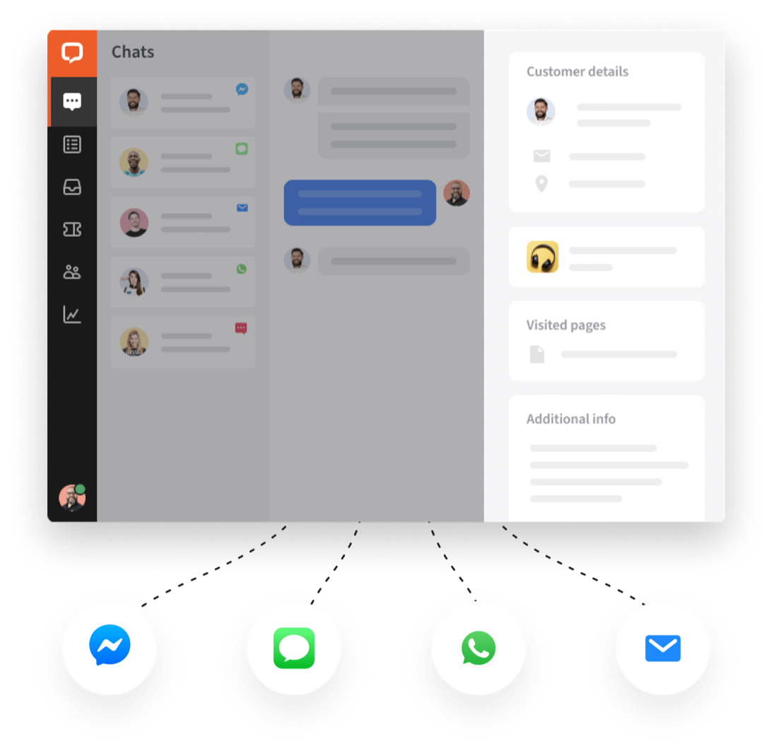 LiveChat app view