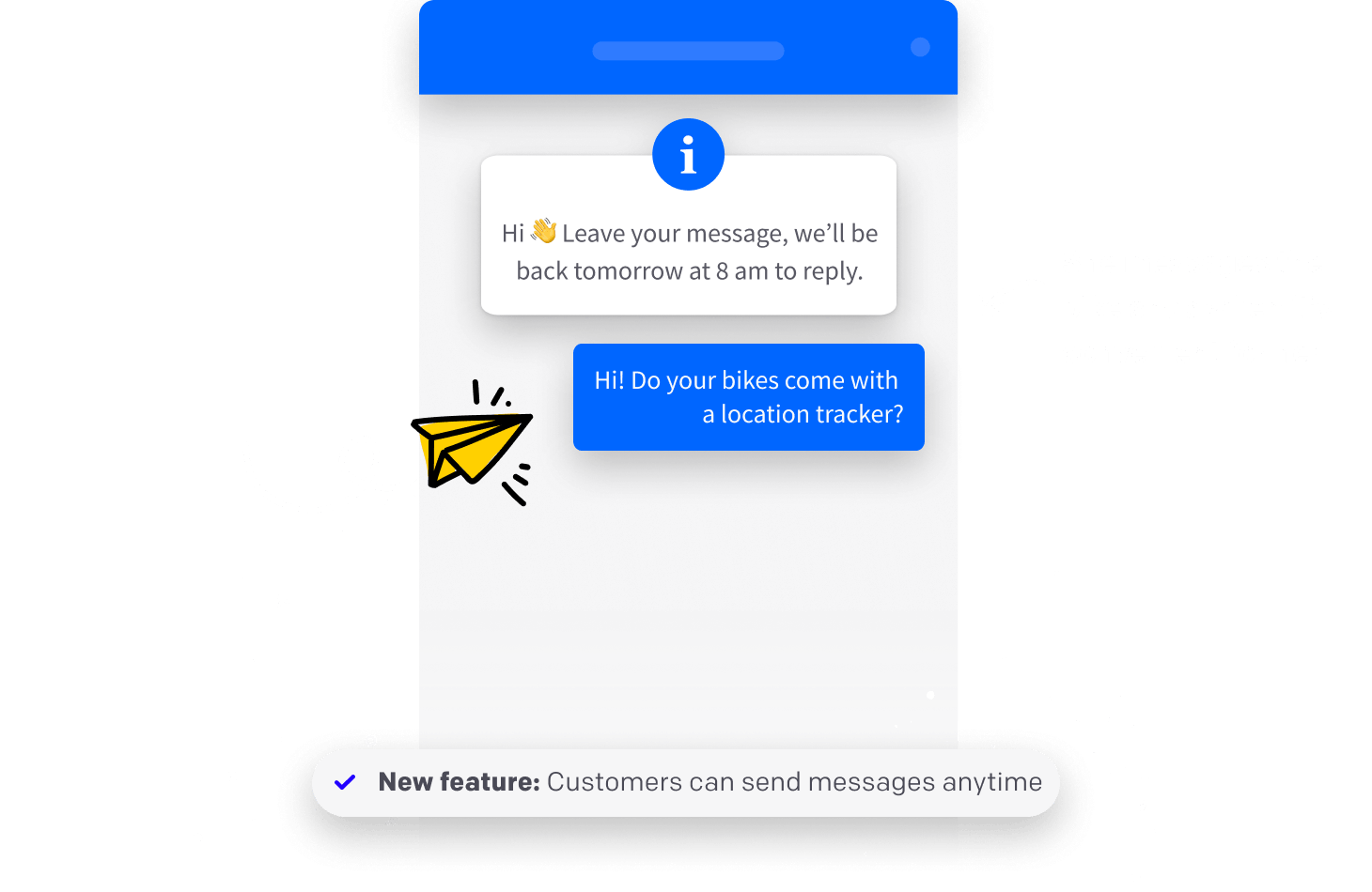 Chat widget screen